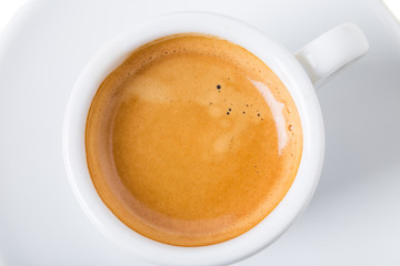 Cup of aromatic italian espresso.