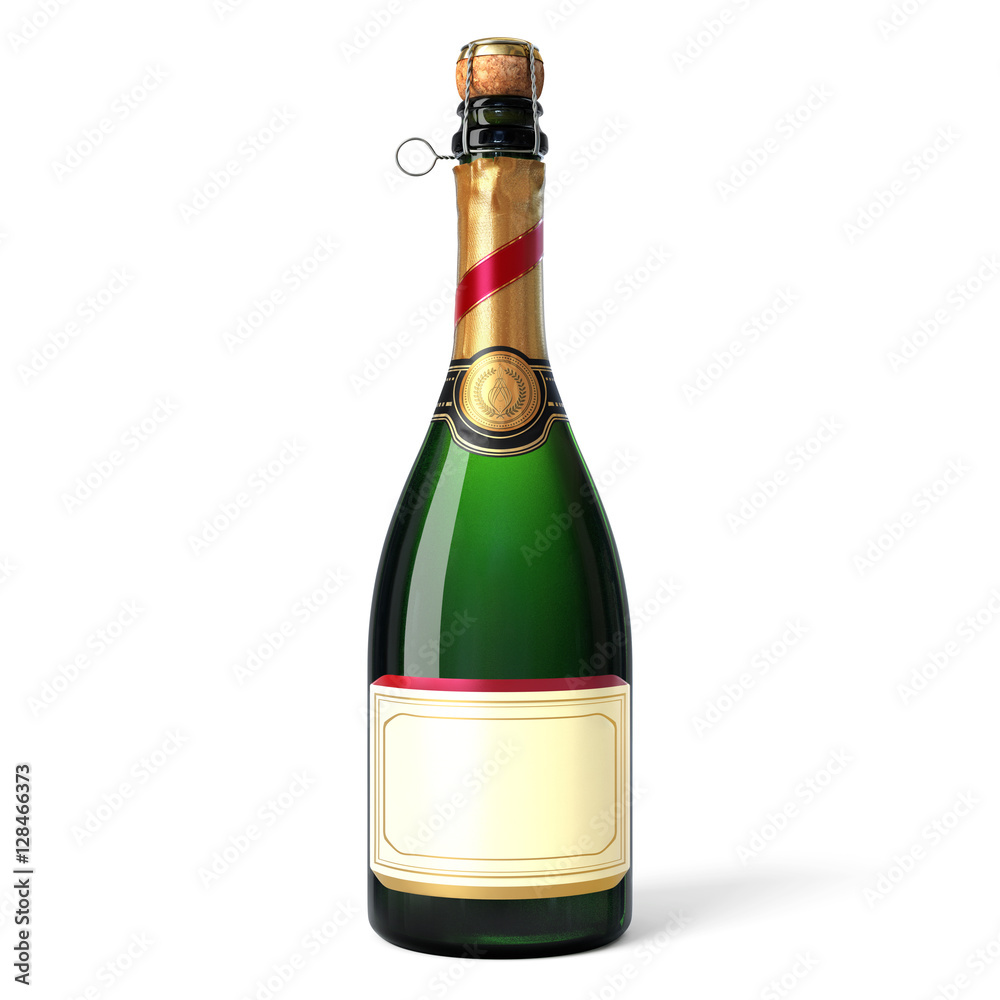 Canvas Prints sparkling wine bottle with blank label