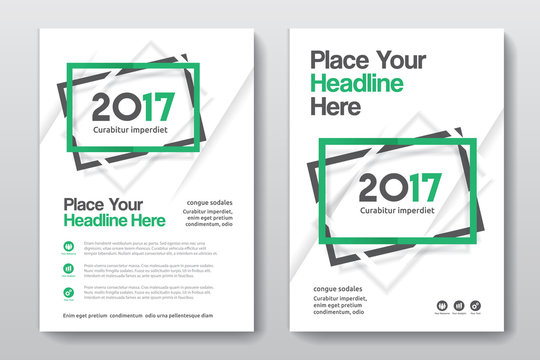Green Color Scheme Business Book Cover Design Template in A4. Easy to adapt to Brochure, Annual Report, Magazine, Poster, Corporate Presentation, Portfolio, Flyer, Banner, Website.