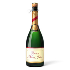 Sparkling wine bottle - "Frohes Neues Jahr"