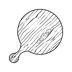 Pizza wooden peel. Vector Illustration Isolated