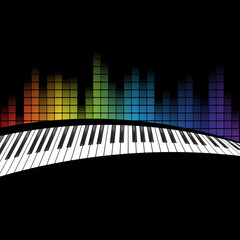 Fototapeta premium black piano template