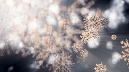 snowflakes falling background
