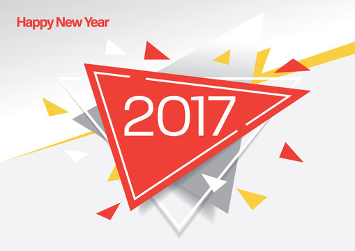 Happy new year 2017 vector background for Greeting Card, Calendar Cover, Website landing page.
