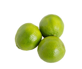 Closeup of fresh limes. 