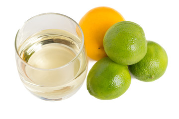Wine and limes.