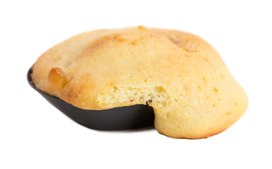 Closeup of melted cupcake.