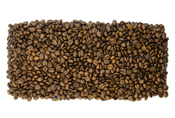 Coffee beans on a white background