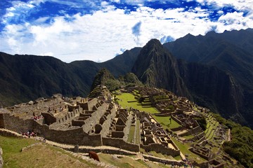 The inca city of Machu Picchu in Peru 