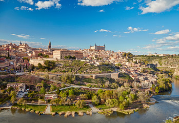Toledo, Spain. Old town city scape. - obrazy, fototapety, plakaty