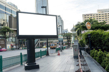 Blank Billboard advertisement in the street for advertising © pixs4u