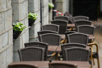 Cafe on the streets of the city