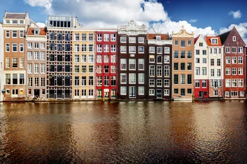 Fotobehang Houses in Amsterdam © adisa