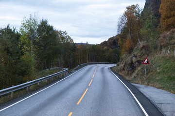 mountain road evening