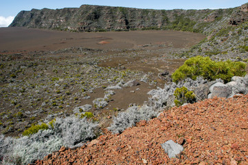 Piton de la Fournaise volcano on La Reunion island