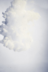 white paint in water
