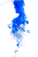 blue dye in water