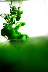 green dye in water
