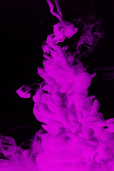 purple dye in water
