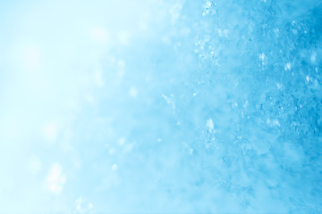 Snow bright abstract winter background close-up bokeh