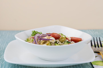 Quinoa mediterranean salad.