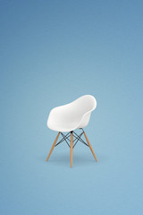 modern chiar on color background