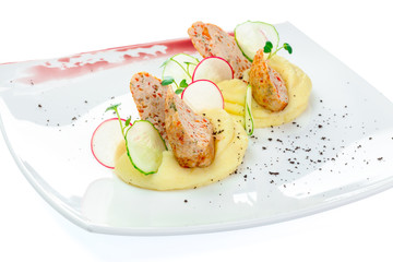 grilled chicken and potato puree