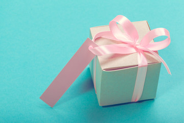 gift box with gift tag. valentines day
