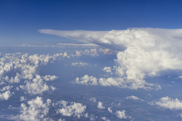 Fototapeta premium aerial view of clouds from airplane