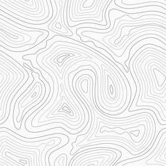 Topographic contour lines vector map seamless pattern
