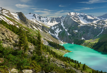 Beautiful summer landscape, Altai mountains Russia.