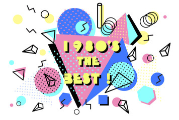 Memphis style background.