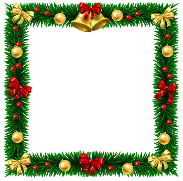 Christmas Wreath Border Frame