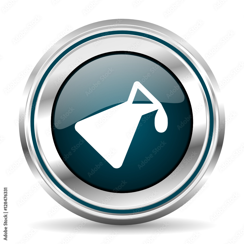 Aufkleber laboratory vector icon. chrome border round web button. silver metallic pushbutton.