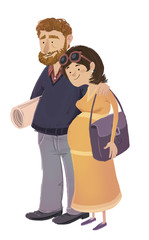 hombre y mujer embarazada