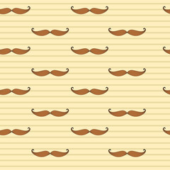 Mustache seamless pattern. Retto musrache. Mustache vector background. EPS10 vector retro background.