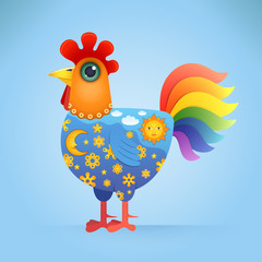 Cute Cartoon Rooster