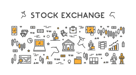Vector symbol for stock market and stock exchange.