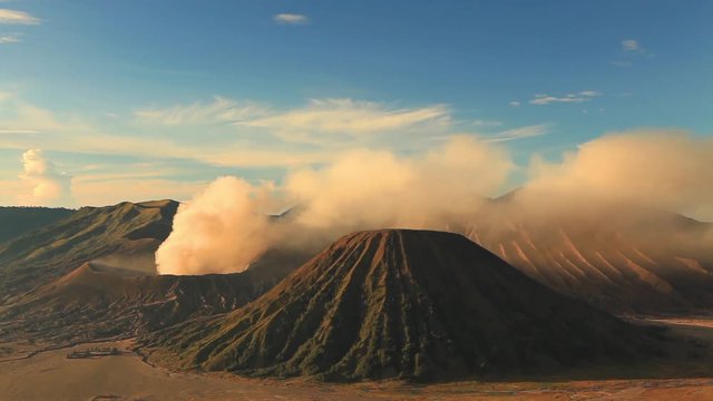 Sunrise at Mount Bromo volcano, East Java, Indonesia.