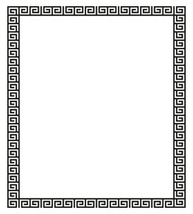 et of meander borders. Ancient seamless square Greek key frames.