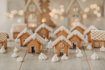 gingerbread houses and meringue