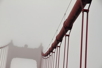Guy Wire Of The Golden Gate Bridge - San Francisco - California
