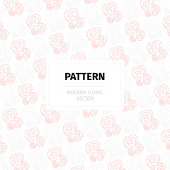 Stylish and modern vector pattern in a trendy floral motive for decoration products and packaging.