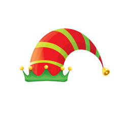 vector christmas elf hat.