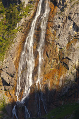 Waterfall Röthbachfall in Berchtesgaden National Park, Germany