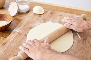 Making handmade pasta