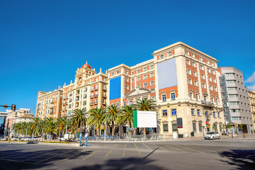 Fototapeta na wymiar Buildings in city centre. Malaga, Andalusia, Spain