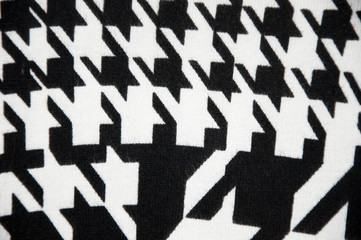 black and white geometric pattern textile
