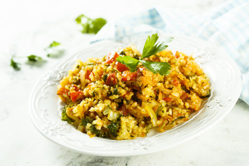 Rice with vegetables
