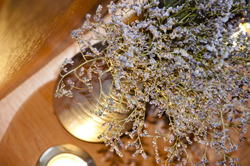dried flowers violet color